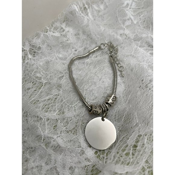 Grandmother / Grandson Saying Silver Tone Snake Chain Bracelet - Picture 5 of 7